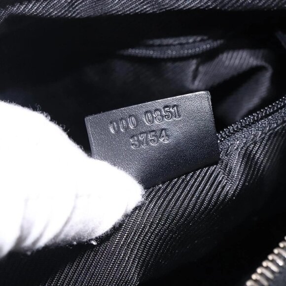 GUCCI GG Canvas Shoulder Bag Black Gold 000 0851 3754 Auth 132140 - Picture 11 of 15